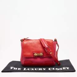 Pre Owned Marc by Marc Jacobs Pink/Red Leather Crossbody Bag