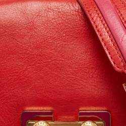 Pre Owned Marc by Marc Jacobs Pink/Red Leather Crossbody Bag
