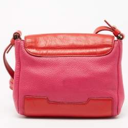 Pre Owned Marc by Marc Jacobs Pink/Red Leather Crossbody Bag