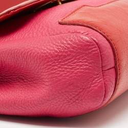 Pre Owned Marc by Marc Jacobs Pink/Red Leather Crossbody Bag