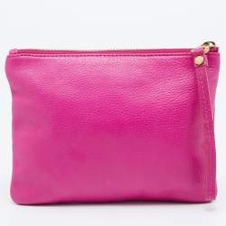 مملوك�ة مسبقًا Marc by Marc Jacobs Pink Leather Classic Q Wristlet Clutch