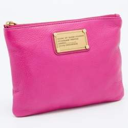 مملوكة مسبقًا Marc by Marc Jacobs Pink Leather Classic Q Wristlet Clutch