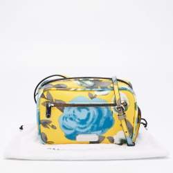 Pre Owned حقيبة كروس مارك باي مارك جاكوبس جيري روز سالي جلد نقشة زهور  صفراء 