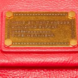 مملوكة مسبقًا حقيبة كروس مارك باي مارك جاكوبس كلاسيك كيو كارلي جلد أحمر نيون