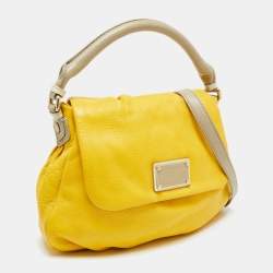 Pre Owned Marc by Marc Jacobs Tri Color Leather Classic Q Lil Ukita Top Handle Bag