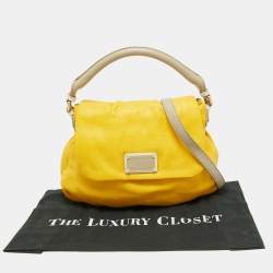 Pre Owned Marc by Marc Jacobs Tri Color Leather Classic Q Lil Ukita Top Handle Bag