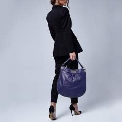 Pre Owned Marc by Marc Jacobs Blue Leather Classic Q Hillier Hobo