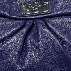 Pre Owned Marc by Marc Jacobs Blue Leather Classic Q Hillier Hobo
