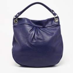 Pre Owned Marc by Marc Jacobs Blue Leather Classic Q Hillier Hobo