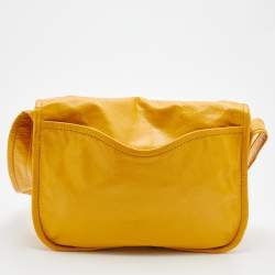 Marc by Marc Jacobs Yellow Patent Leather Flap Messenger Bag