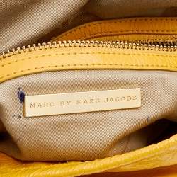 Marc by Marc Jacobs Yellow Patent Leather Flap Messenger Bag