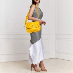 Marc by Marc Jacobs Yellow Patent Leather Flap Messenger Bag