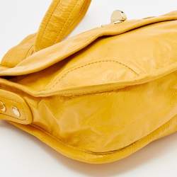 Marc by Marc Jacobs Yellow Patent Leather Flap Messenger Bag