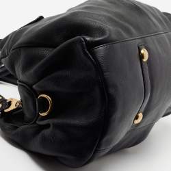 Pre Owned حقيبة ساتشل مارك باي مارك جاكوبس كلاسيك Q غروفي جلد أسود