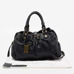 Pre Owned حقيبة ساتشل مارك باي مارك جاكوبس كلاسيك Q غروفي جلد أسود