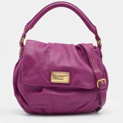 Marc by Marc Jacobs Purple Leather Classic Q Lil Ukita Top Handle Bag