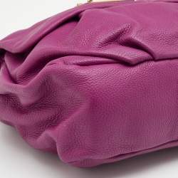 Marc by Marc Jacobs Purple Leather Classic Q Lil Ukita Top Handle Bag