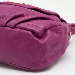 Marc by Marc Jacobs Purple Leather Classic Q Lil Ukita Top Handle Bag