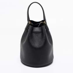 Pre Owned Marc by Marc Jacobs Black Leather Bucket Bag