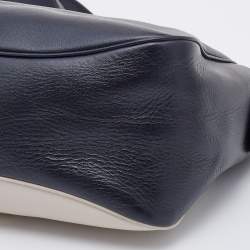 Pre Owned حقيبة ساتشل مارك باي مارك جاكوبس ليغيرو جلد كريمي/أسود