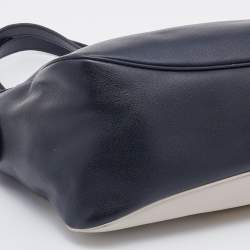 Pre Owned حقيبة ساتشل مارك باي مارك جاكوبس ليغيرو جلد كريمي/أسود