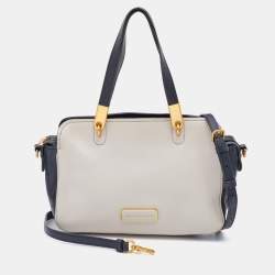 Pre Owned حقيبة ساتشل مارك باي مارك جاكوبس ليغيرو جلد كريمي/أسود