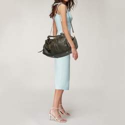 Pre Owned حقيبة ساتشل مارك باي مارك جاكوبس جلد أخضر بسحاب