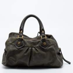 Pre Owned حقيبة ساتشل مارك باي مارك جاكوبس جلد أخضر بسحاب