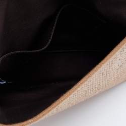 Marc by Marc Jacobs Brown/Black Straw Flap Clutch
