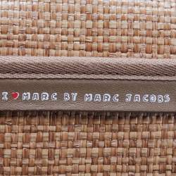 Marc by Marc Jacobs Brown/Black Straw Flap Clutch
