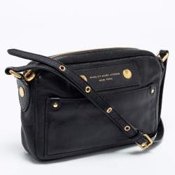 Pre Owned Marc by Marc Jacobs Black Preppy Leather Camera Bag