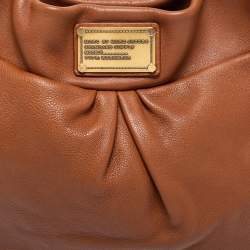 Pre Owned Marc by Marc Jacobs Smoked Almond Leather Classic Q Hillier Hobo