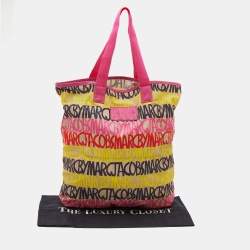 Pre Owned Marc By Marc Jacobs Multicolored Printed Nylon Tote
