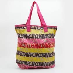 Pre Owned Marc By Marc Jacobs Multicolored Printed Nylon Tote