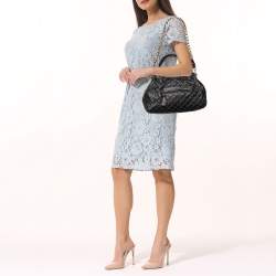 Pre Owned Marc Jacobs Black Quilted Leather Stam Satchel