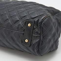 Pre Owned Marc Jacobs Black Quilted Leather Stam Satchel
