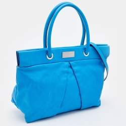 Pre Owned Marc by Marc Jacobs Blue Leather Marchive Tote