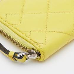 Marc by Marc Jacobs Yellow Quilted Leather Zip Around Wallet