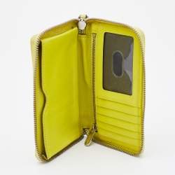 Marc by Marc Jacobs Yellow Quilted Leather Zip Around Wallet