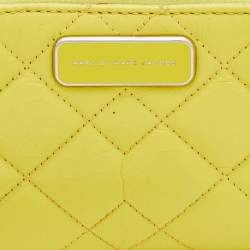 Marc by Marc Jacobs Yellow Quilted Leather Zip Around Wallet