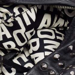 Pre Owned Marc by Marc Jacobs Black Leather Embellished Bucket Bag
