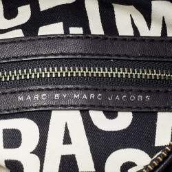 Pre Owned Marc by Marc Jacobs Black Leather Embellished Bucket Bag