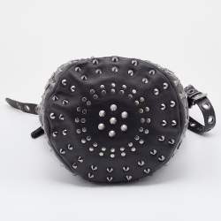 Pre Owned Marc by Marc Jacobs Black Leather Embellished Bucket Bag