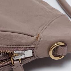 Pre Owned Marc by Marc Jacobs Beige Textured Leather Classic Q Hillier Hobo