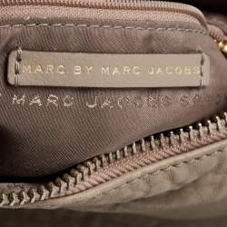 Pre Owned Marc by Marc Jacobs Beige Textured Leather Classic Q Hillier Hobo