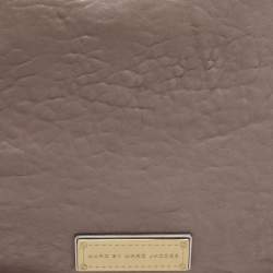 Pre Owned Marc by Marc Jacobs Beige Textured Leather Classic Q Hillier Hobo