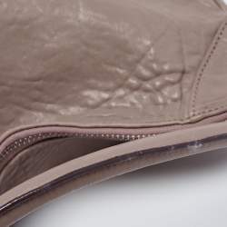 Pre Owned Marc by Marc Jacobs Beige Textured Leather Classic Q Hillier Hobo