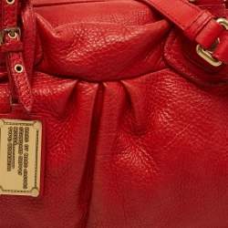 Pre Owned Marc by Marc Jacobs Red Leather Classic Q Baby Groovee Satchel