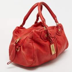 Pre Owned Marc by Marc Jacobs Red Leather Classic Q Baby Groovee Satchel