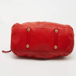 Pre Owned Marc by Marc Jacobs Red Leather Classic Q Baby Groovee Satchel